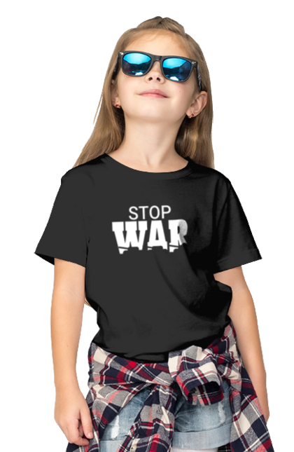 Футболка дитяча з принтом "Stop War". Stop, stop war, війна, мир, ні війні, перемога, україна. futbolka.stylus.ua