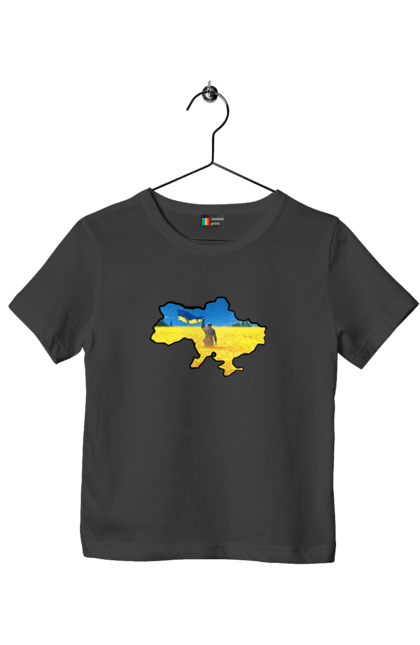 Футболка дитяча з принтом "Слава ЗСУ". Героям слава, жовто блакитний колір, любов, мир, патріотизм, свобода, слава зсу, слава україні, чисте небо. futbolka.stylus.ua
