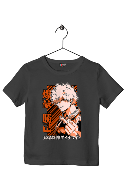 Футболка дитяча з принтом "Моя академія героїв Бакуго". Bakugo, katsuki, katsuki bakugo, my hero academia, академія юей, аніме, бакуго, кацукі бакуго, манга, моя геройська академія. 2070702