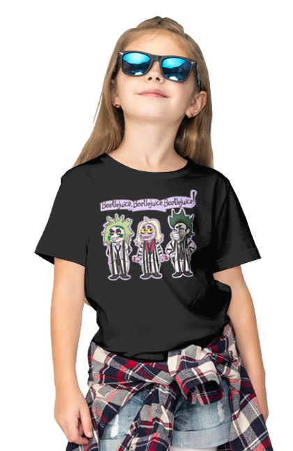 Children's t-shirt with prints Beetlejuice. Beetlejuice, comedy, ghost, horror, movie, tim burton, warner bros. 2070702