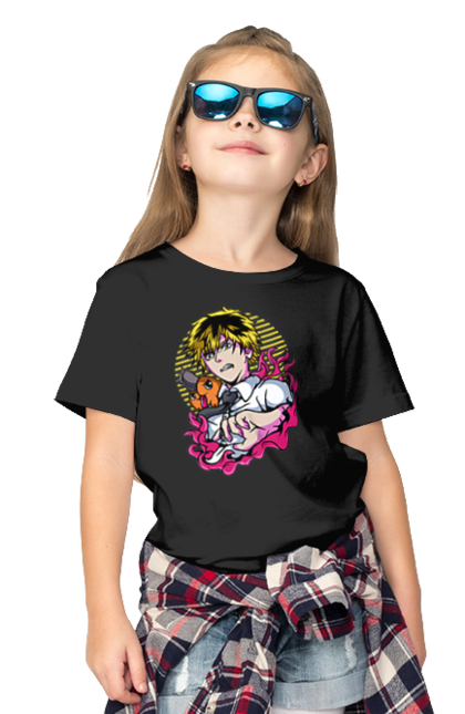 Children's t-shirt with prints Chainsaw Man. Anime, chainsaw man, demon, denji, manga, pochita, shonen. 2070702