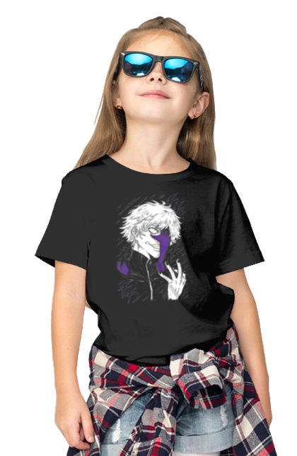 Children's t-shirt with prints Tokyo ghoul. Anime, drama, fiction, horror, kaneki ken, manga, tokyo ghoul. 2070702