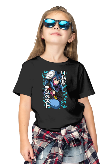 Children's t-shirt with prints Regarding Reincarnated to Slime Rimuru Tempest. Anime, manga, reincarnated to slim, reincarnated to slime, rimuru, rimuru tempest, short story, slime. 2070702