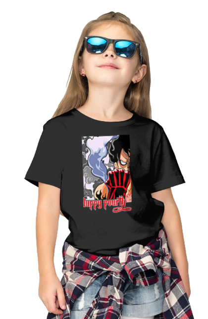 Children's t-shirt with prints One Piece Luffy. Anime, luffy, manga, monkey de luffy, one piece, pirates. 2070702