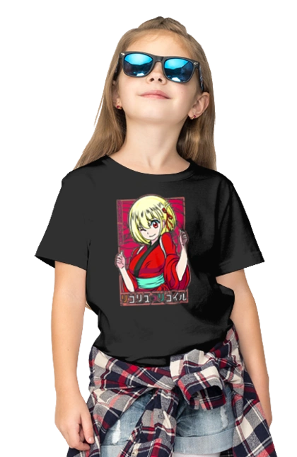Children's t-shirt with prints Lycoris Recoil Chisato Nishikigi. Agent, anime, chisato nishikigi, lycoris recoil, manga. 2070702