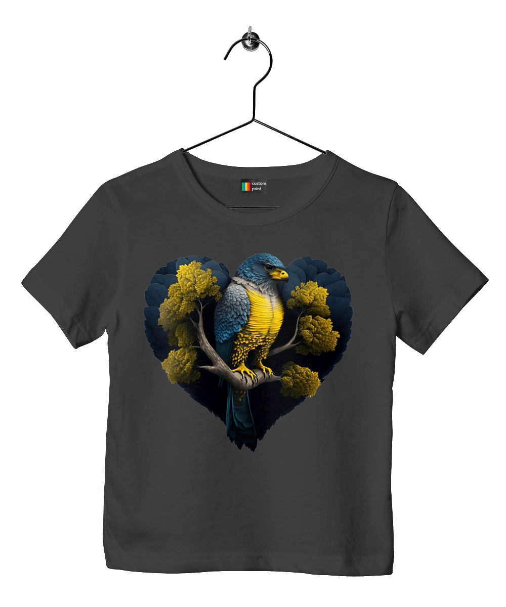 Blue and yellow falcon