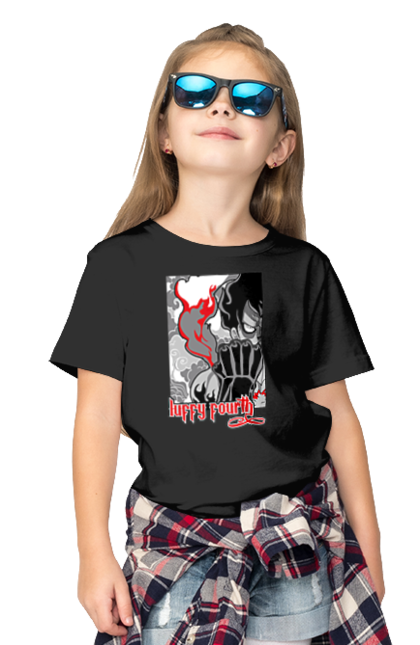 Children's t-shirt with prints One Piece Luffy. Anime, luffy, manga, monkey de luffy, one piece, pirates. 2070702