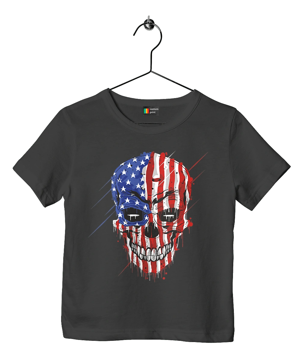 Skull with flag