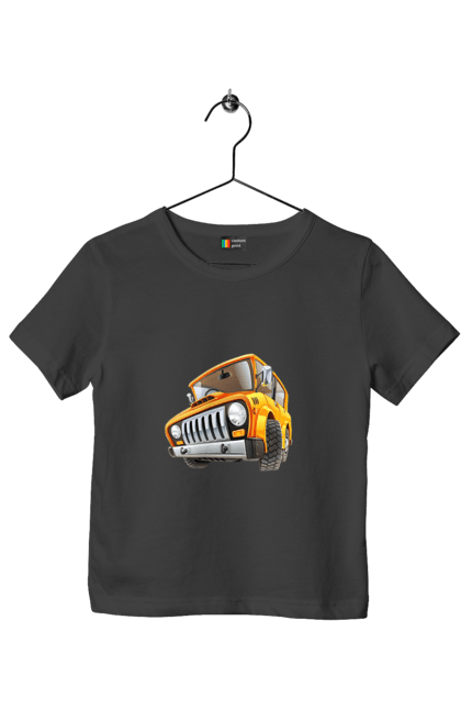 Футболка дитяча з принтом "Вантажівка". Авто, автомобіль, вантажівка, дитячий малюнок, зображення авто. 2070702