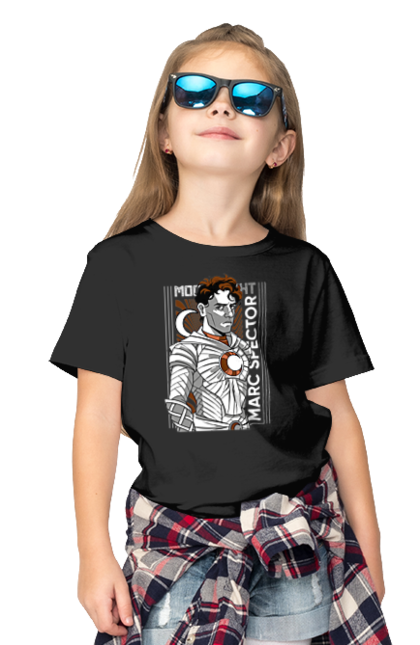 Children's t-shirt with prints Moon Knight. Marc spector, marvel, mcu, moon knight, series, steven grant, tv show. 2070702