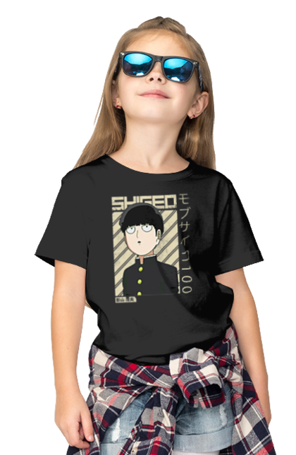 Children's t-shirt with prints Mob Psycho 100. Anime, manga, mob, mob psycho 100, shigeo kageyama. 2070702