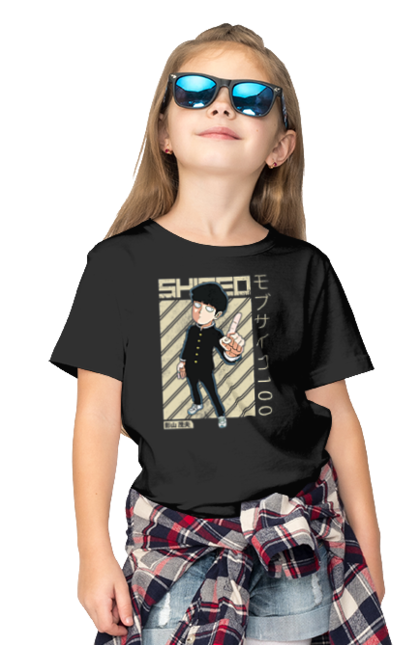 Children's t-shirt with prints Mob Psycho 100. Anime, manga, mob, mob psycho 100, shigeo kageyama. 2070702