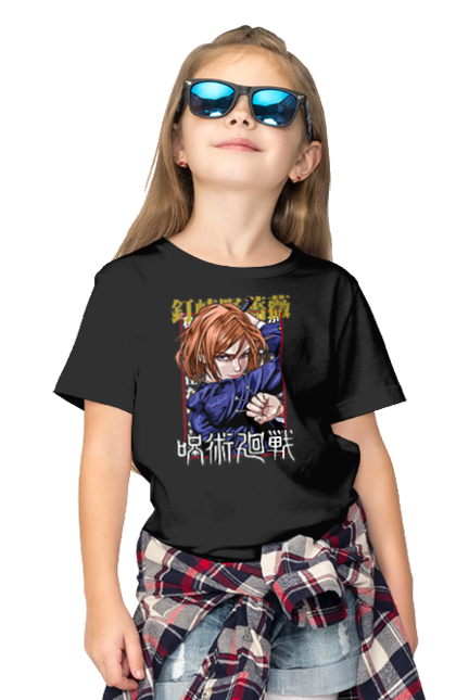 Children's t-shirt with prints Jujutsu Kaisen Nobara. Anime, dark fantasy, jujutsu kaisen, magic battle, manga, mystic, nobara, nobara kugisaki. 2070702