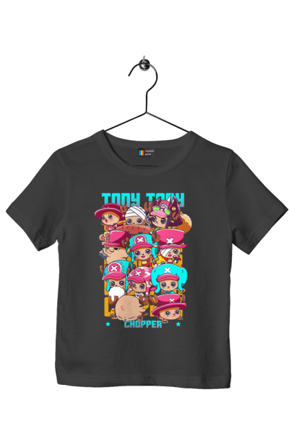 Children's t-shirt with prints One Piece Tony Tony Chopper. Adventures, anime, fantasy, light novel, manga, one piece, tony tony chopper, tv series. 2070702