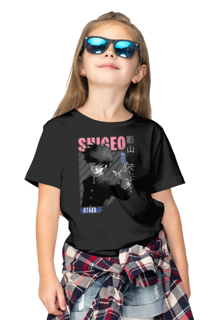 Children's t-shirt with prints Mob Psycho 100. Anime, manga, mob, mob psycho 100, shigeo kageyama. 2070702