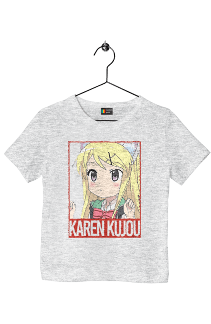 Children's t-shirt with prints Kiniro Mosaic Karen Kujo. Anime, gold mosaic, karen, karen kujo, kiniro mosaic, kinmoza, manga. 2070702