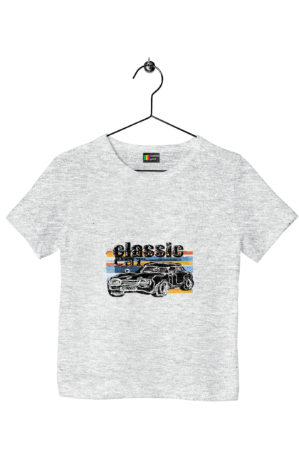 Футболка детская с принтом Принт Классический Автомобиль. Автомобиль, классический, ретро авто, старинный автомобиль. 2070702