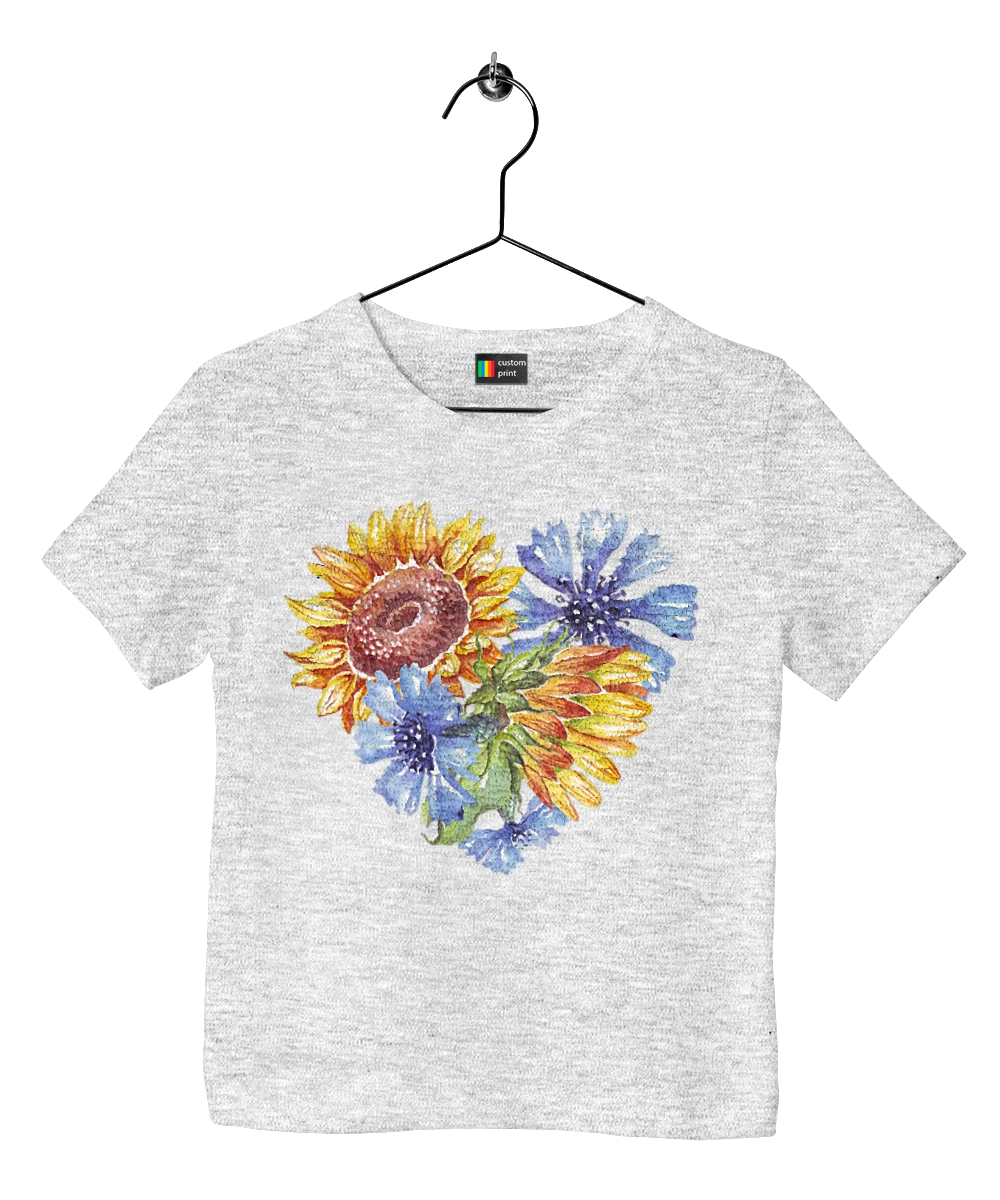 Серце соняшники та фіалки