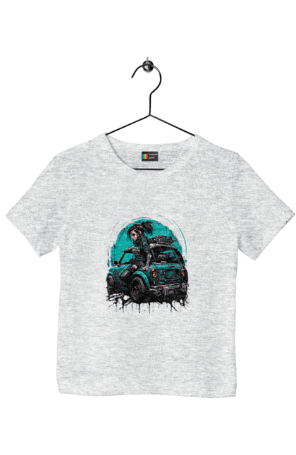 Children's t-shirt with prints Cyberpunk girl. Art, cyberpunk, games, girls, graphics, picture. 2070702