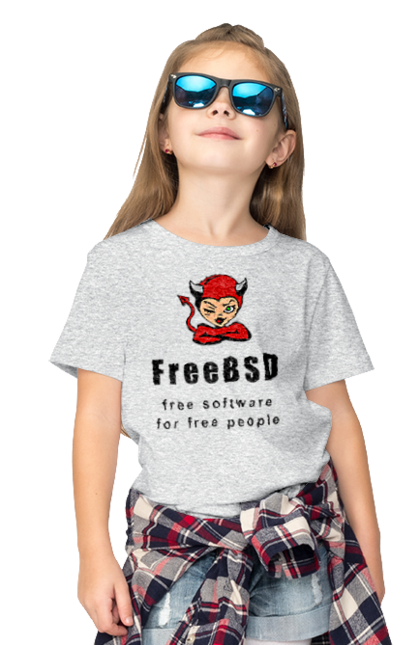 Футболка дитяча з принтом "Freebsd Для Вільних". Bsd, freebsd, unix, адміністратор, айті, айтішник, безкоштовна, безкоштовно, бестія, вільна, демон, демонесса, доступність, незалежність, операційна система, ос, програміст, програмне забезпечення, свобода, сисадмін, система, системний адміністратор, софт, текст, червоний, чорний. 2070702