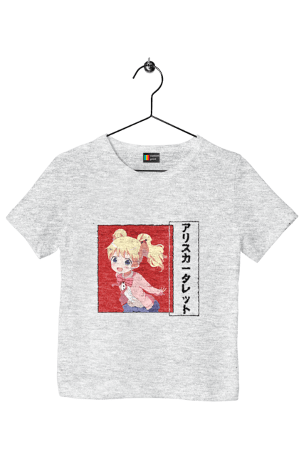 Children's t-shirt with prints Kiniro Mosaic Alice Cartelet. Alice, alice cartelet, anime, gold mosaic, kiniro mosaic, kinmoza, manga. 2070702