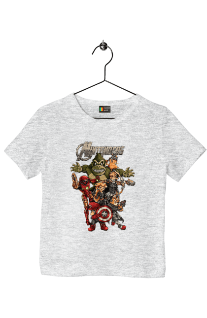 Children's t-shirt with prints Nintendo heroes. Animal crossing, donkey kong, game characters, kirby, legend of zelda, luigi, mario, nintendo, pokemon, princess stove. 2070702