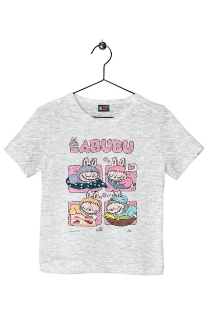 Футболка дитяча з принтом "Сон Labubu". Labubu, weird cute, іграшки, лабубу. 2070702