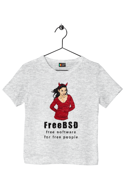 Футболка дитяча з принтом "Freebsd Для Вільних". Bsd, freebsd, unix, адміністратор, айті, айтішник, безкоштовна, безкоштовно, бестія, вільна, демон, демонесса, доступність, незалежність, операційна система, ос, програміст, програмне забезпечення, свобода, сисадмін, система, системний адміністратор, софт, текст, червоний, чорний. 2070702