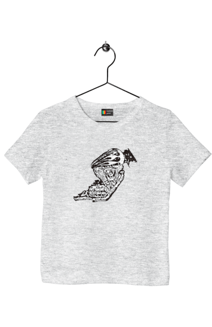 Футболка дитяча з принтом "Двигун мотоцикла". Байк, бензобак, двигун мотоцикла, харлей девідсон, циліндри, чопер. 2070702