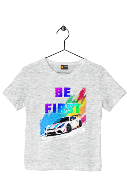 Children's t-shirt with prints Race. Automobile, race, sport car, sports car. 2070702