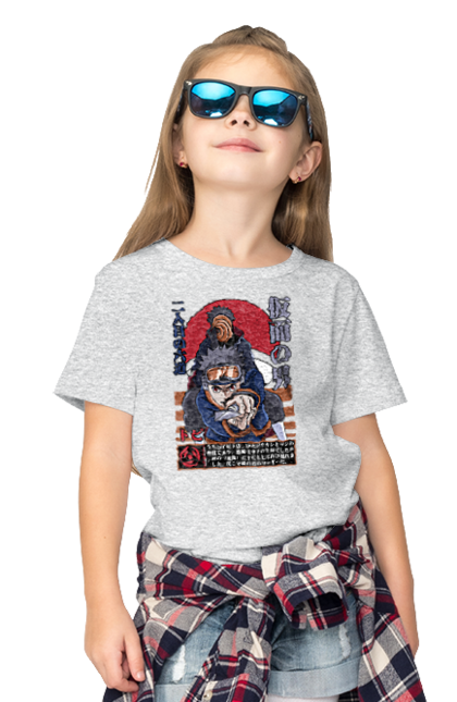 Children's t-shirt with prints Naruto Obito Uchiha. Anime, character, manga, naruto, ninja, obito, obito uchiha, tv series, uchiha. 2070702