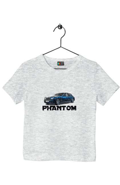 Children's t-shirt with prints Rolls royce. Auto, car, luxury class, phantom, rolls royce, sedan. 2070702