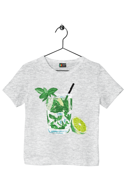 Футболка дитяча з принтом "Напій Мохіто І Лимон". Лимон, мохіто, напій. 2070702