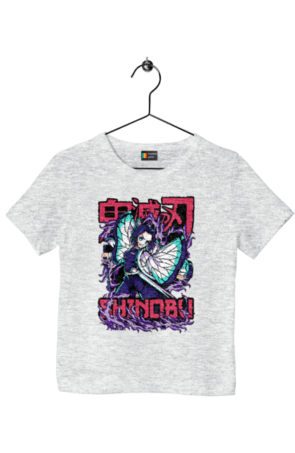 Children's t-shirt with prints Demon Slayer Shinobu. Anime, demon slayer, kimetsu no yaiba, manga, serial, shinobu. 2070702