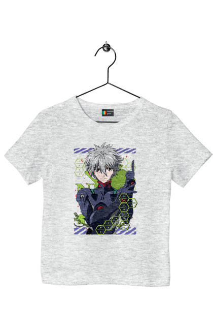 Children's t-shirt with prints Evangelion Kaworu. Anime, evangelion, eve, kaworu, kaworu nagisa, manga, neon genesis evangelion, nerve, tv series. 2070702