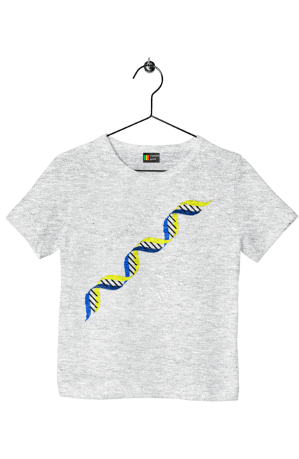 Футболка дитяча з принтом "Незалежність, В Нашому Днк". Днк, незалежність, україна. 2070702