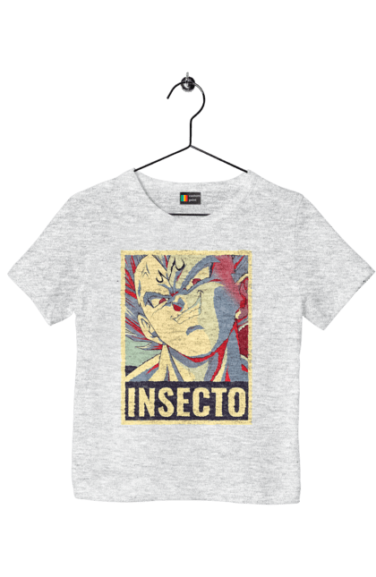 Children's t-shirt with prints Dragon Ball Vegeta. Anime, dragon ball, goku, manga, tv series, vegeta. 2070702