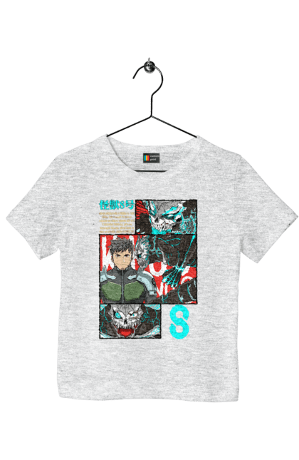 Футболка дитяча з принтом "Кайдзю № 8 Кафка Хібіно". Kafka hibino, kaiju, kaiju № 8, аніме, кайдзю № 8, кафка хібіно, манга, хібіно кафка. 2070702