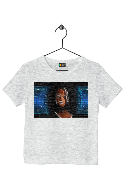 Футболка дитяча з принтом "Штучний Розум". Айті, айтішник, гик, жінка, знання, інженер, інтелект, кібер, кібернетика, кіборг, код, комп, комп`ютерник, кристал, машинне навчання, мікросхема, мозок, портрет, програміст, професіонал, професія, розробник, розум, світиться, світло, хакер, чіп, штучний інтелект, штучний розум. 2070702