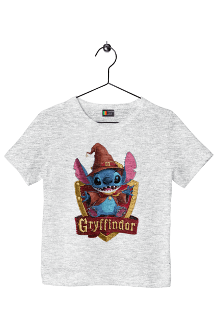 Футболка дитяча з принтом "Стіч Ґрифіндор". Gryffindor, harry potter, hogwarts, stich, гаррі поттер, грифіндор, стіч, факультет, франшиза, хогвартс. 2070702