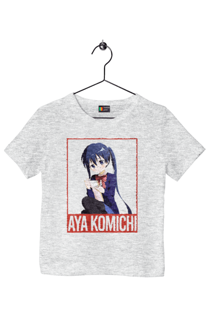 Children's t-shirt with prints Kiniro Mosaic Aya Komichi. Anime, aya komichi, gold mosaic, kiniro mosaic, kinmoza, manga. 2070702