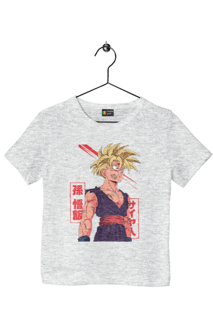 Children's t-shirt with prints Dragon Ball Gohan. Anime, dragon ball, gohan, goku, manga, tv series, vegeta. 2070702