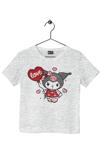 Children's t-shirt with prints Hello Kitty Kuromi. Anime, character, hello kitty, kuromi, my melody, sanrio. 2070702