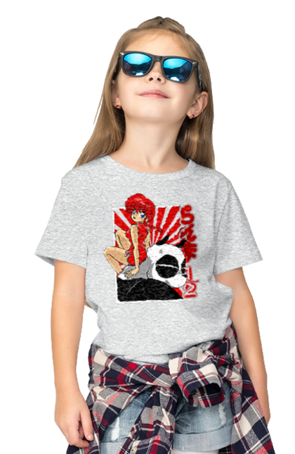 Children's t-shirt with prints Ranma 1/2. Action movie, anime, comedy, manga, mystic, ranma, romance, shampoo. 2070702