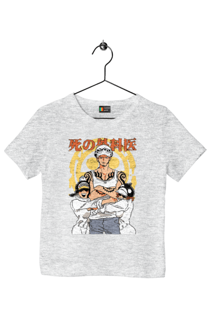 Children's t-shirt with prints One Piece Trafalgar Law. Anime, manga, one piece, straw hat pirates, trafalgar law. 2070702