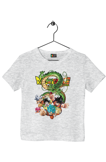 Children's t-shirt with prints Dragon Ball. Anime, dragon ball, goku, manga, tv series, vegeta. 2070702