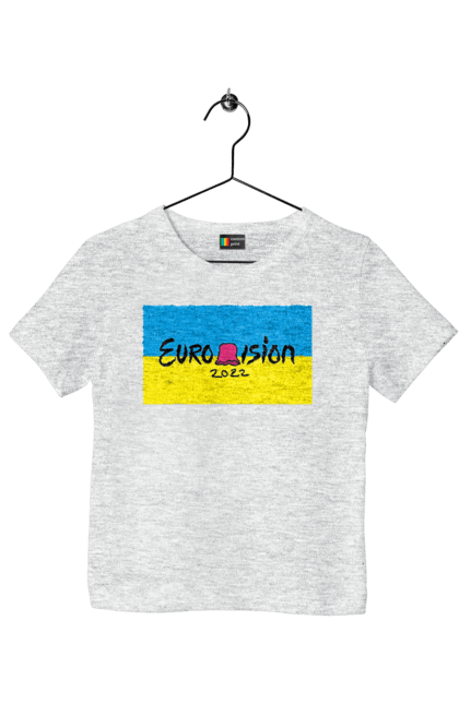 Children's t-shirt with prints Eurovision by KALUSH Orchestra. Azov, eurovision, freedom, kalush orchestra, mariupol, our defenders, save azovstal, stefania, to release, victory. 2070702