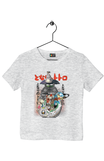 Children's t-shirt with prints Totoro. Adventures, anime, comedy drama, fantasy, film, my neighbor totoro, tv series. 2070702