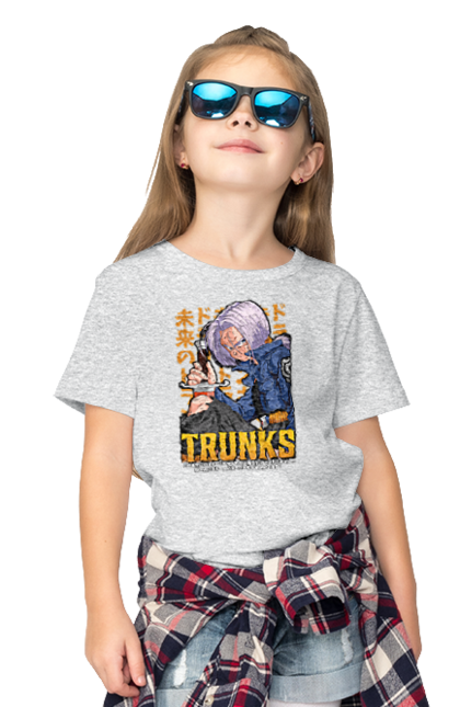 Children's t-shirt with prints Dragon Ball Trunks. Anime, dragon ball, manga, trunks, tv series. 2070702