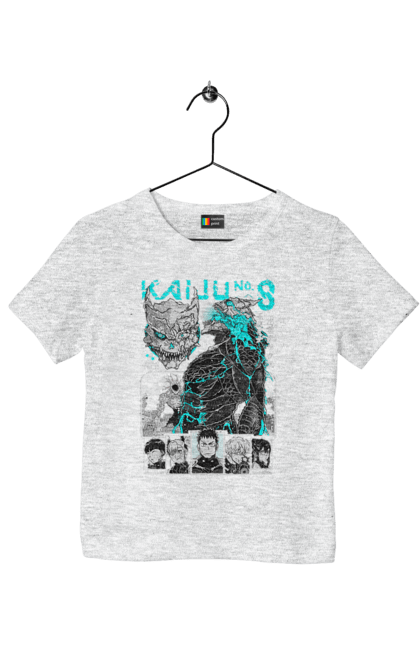 Children's t-shirt with prints Kaiju № 8 Kafka Hibino. Anime, hibino kafka, kafka hibino, kaiju, kaiju 8, kaiju 8, kaiju № 8, manga. 2070702